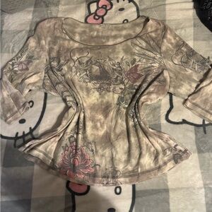 Y2K style long sleeve top